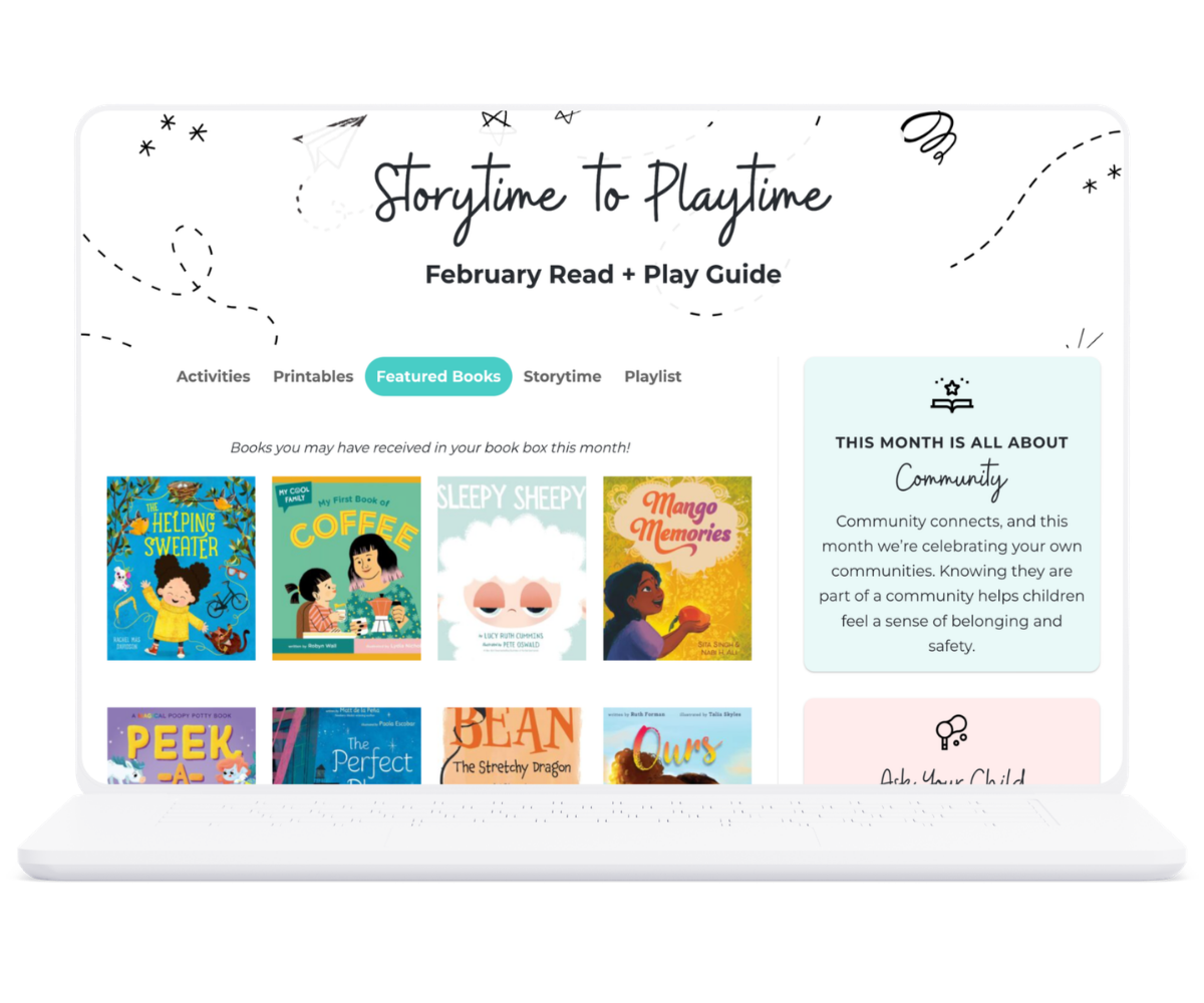 A screenshot Sneak Peek of the Play Guide included with Busy Little Book Club subscriptions