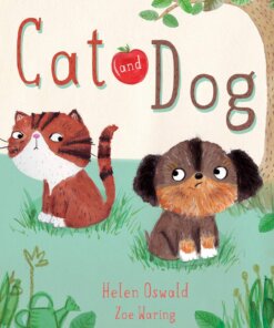 Book cover of Cat and Dog showing a cat sitting next to a dog under a tree